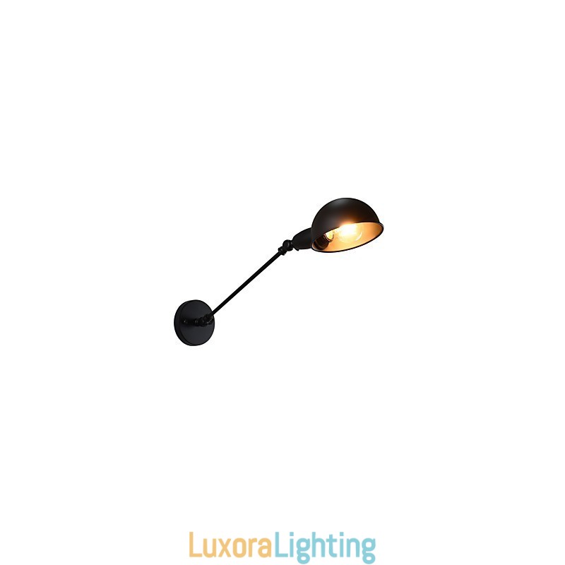 Designer Touch Decorative Painted Steel Wall Lamp Dumb Black American Coffee Decoration Retro Wall Light Lightsaber Lamp On Wall