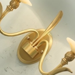 Designer Touch Decorative Simple Country Traditional Classic Brass Feature for Mini Style Uplight Wall Sconces Wall Light