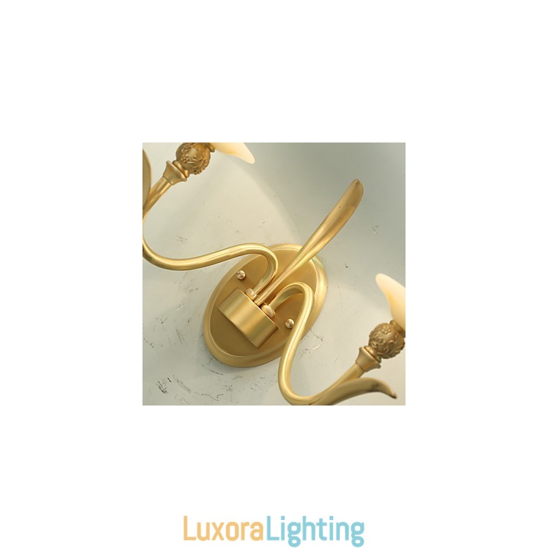 Designer Touch Decorative Simple Country Traditional Classic Brass Feature for Mini Style Uplight Wall Sconces Wall Light