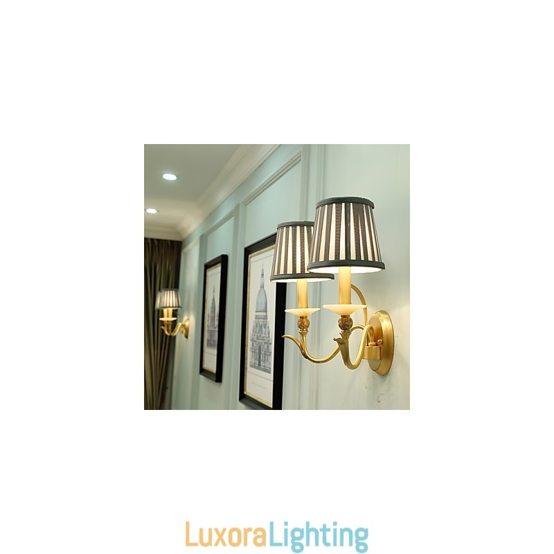 Designer Touch Decorative Simple Country Traditional Classic Brass Feature for Mini Style Uplight Wall Sconces Wall Light