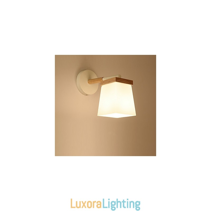 Designer Touch Decorative Squere Glassshade Wall Lamp For Bedroom Modern Feature Ambient Light Wall Sconces Wall Light