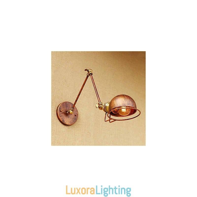 Designer Touch Decorative Vintage Country Painting Feature for Mini Style Swing Arm Eye Protection Ambient Light Swing Arm LightsWall