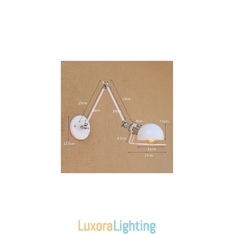 Designer Touch Decorative Vintage Country Painting Feature for Mini Style Swing Arm Eye Protection Ambient Light Swing Arm LightsWall