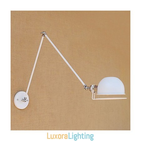 Designer Touch Decorative Simple Vintage Country Painting Feature for Mini Style Swing Arm Eye Protection Ambient Light Wall Sconces