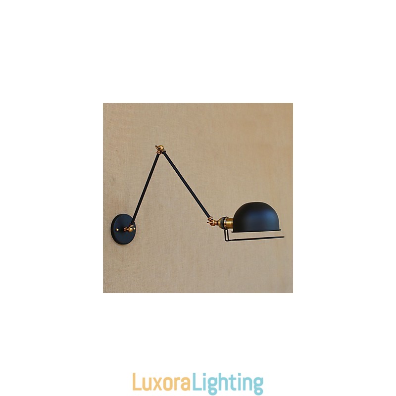 Designer Touch Decorative Simple Vintage Country Painting Feature for Mini Style Swing Arm Eye Protection Ambient Light Wall Sconces