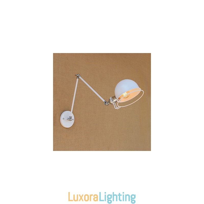 Designer Touch Decorative Simple Vintage Country Painting Feature for Mini Style Swing Arm Eye Protection Ambient Light Wall Sconces