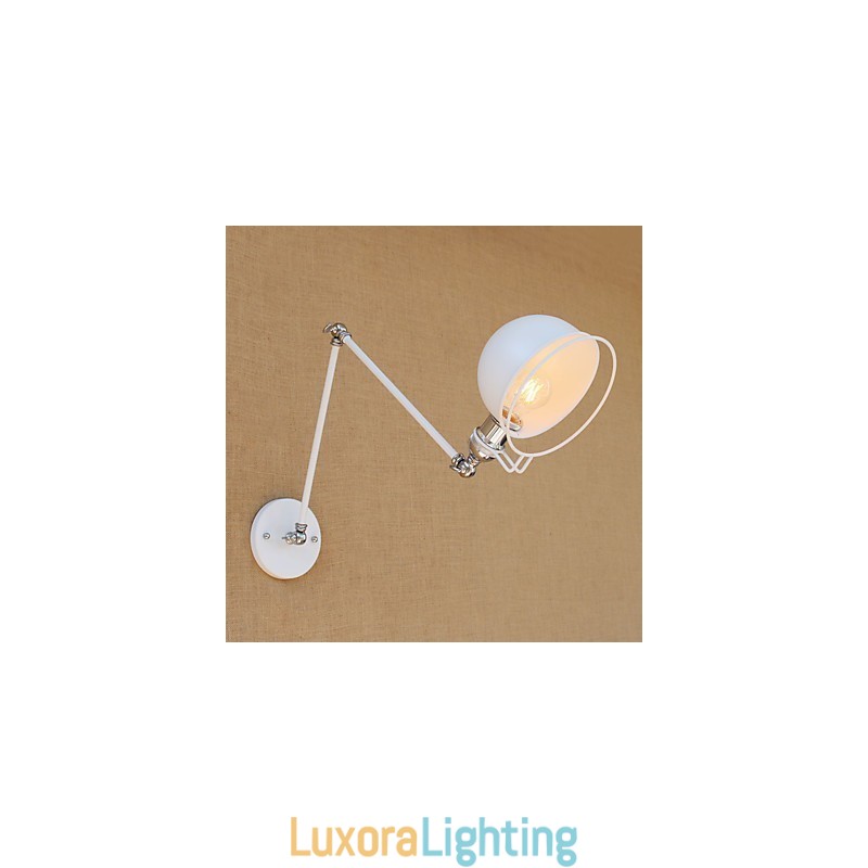 Designer Touch Decorative Simple Vintage Country Painting Feature for Mini Style Swing Arm Eye Protection Ambient Light Wall Sconces