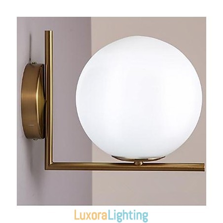 Designer Touch Decorative Contemporary And Contracted Glass Wall Lamp Wrought Iron Individuality