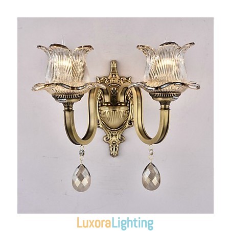 Designer Touch Decorative Rustic Lodge Brass Feature for Mini Style Uplight Wall Sconces Wall Light