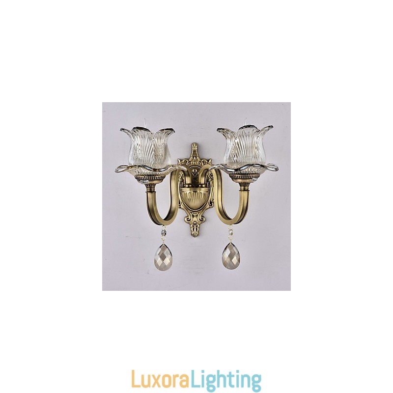 Designer Touch Decorative Rustic Lodge Brass Feature for Mini Style Uplight Wall Sconces Wall Light