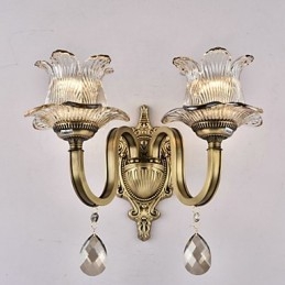 Designer Touch Decorative Rustic Lodge Brass Feature for Mini Style Uplight Wall Sconces Wall Light