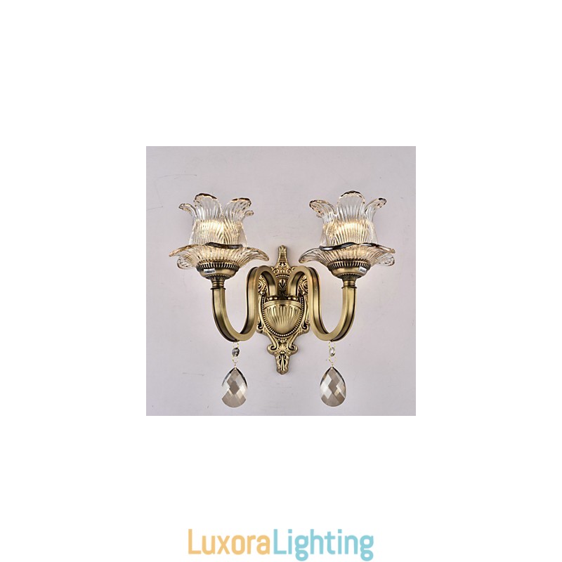 Designer Touch Decorative Rustic Lodge Brass Feature for Mini Style Uplight Wall Sconces Wall Light