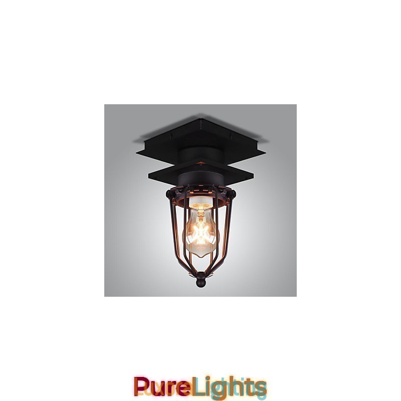 Designer Touch Decorative Retro Wrought Wall Lamp Single Head Antique Reminisced Lamp Loft American Iron Vintage Small Cages Ceiling Lamp