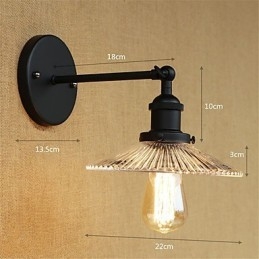 Designer Touch Decorative Country Retro Painting Feature for Mini Style Eye Protection Ambient Light Wall Sconces