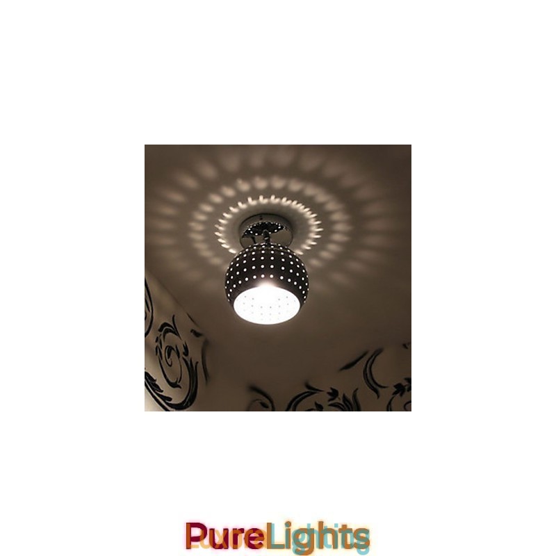 Designer Touch Decorative Creative Porous Ball Aesthetic Reflection Absorb Dome Light Wrought Iron Lamp