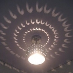 Designer Touch Decorative Creative Porous Ball Aesthetic Reflection Absorb Dome Light Wrought Iron Lamp