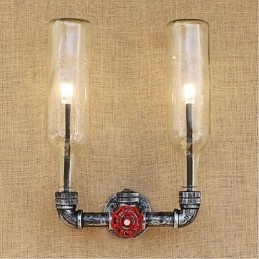 Designer Touch Decorative Retro Industrial Wind Switch Water Bottle Wall Lamp Wall Light
