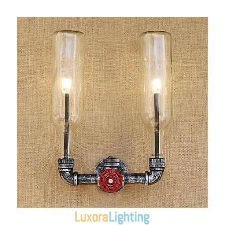 Designer Touch Decorative Retro Industrial Wind Switch Water Bottle Wall Lamp Wall Light