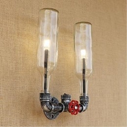 Designer Touch Decorative Retro Industrial Wind Switch Water Bottle Wall Lamp Wall Light
