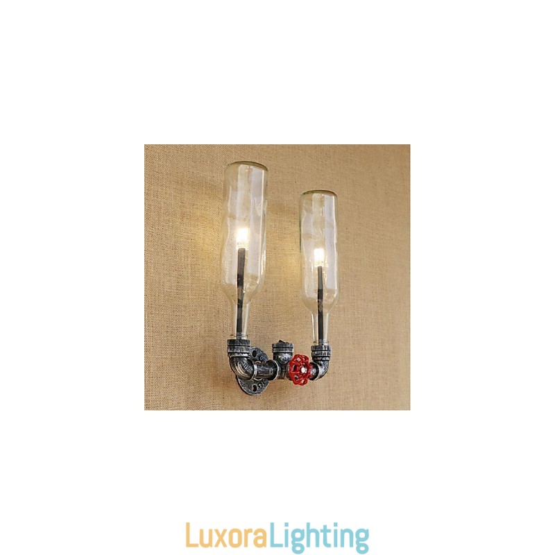 Designer Touch Decorative Retro Industrial Wind Switch Water Bottle Wall Lamp Wall Light