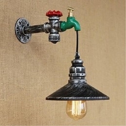 Designer Touch Decorative Rustic Lodge Painting Feature for Ambient Light Wall Sconces Wall Light