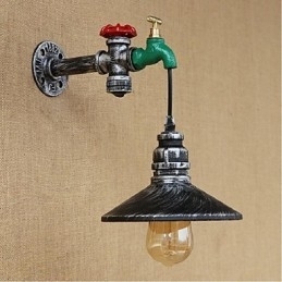 Designer Touch Decorative Rustic Lodge Painting Feature for Ambient Light Wall Sconces Wall Light