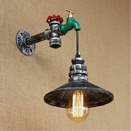 Designer Touch Decorative Rustic Lodge Painting Feature for Ambient Light Wall Sconces Wall Light