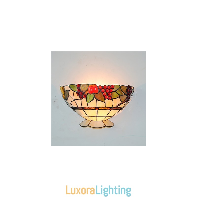 Designer Touch Decorative Retro Country Wall Lights Glass Shade Living Room Bedroom Restaurant Cafe Bar Wall Sconces