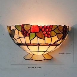Designer Touch Decorative Retro Country Wall Lights Glass Shade Living Room Bedroom Restaurant Cafe Bar Wall Sconces