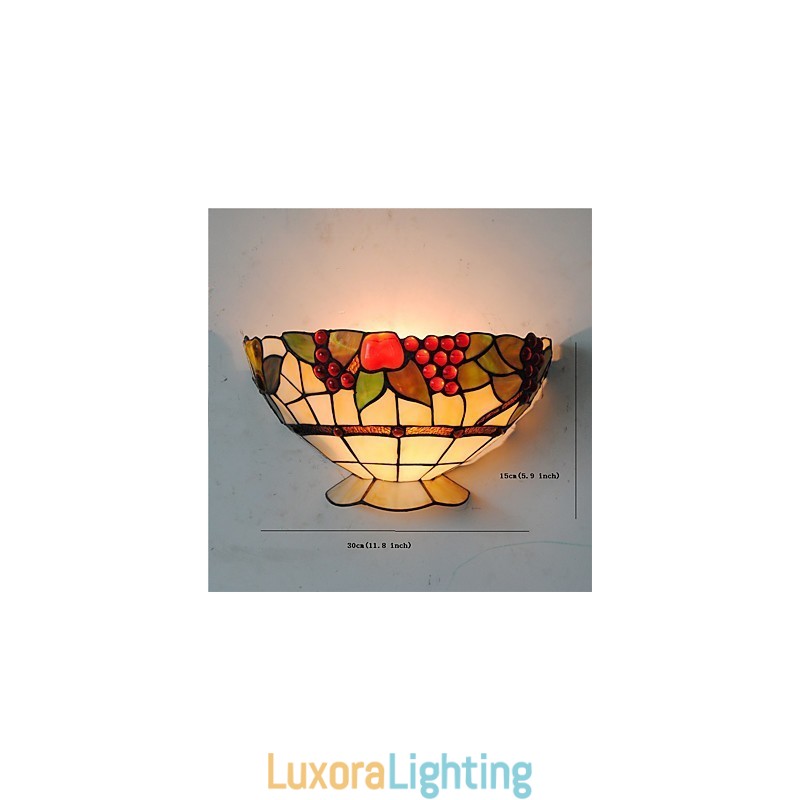 Designer Touch Decorative Retro Country Wall Lights Glass Shade Living Room Bedroom Restaurant Cafe Bar Wall Sconces