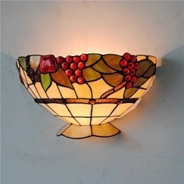 Designer Touch Decorative Retro Country Wall Lights Glass Shade Living Room Bedroom Restaurant Cafe Bar Wall Sconces