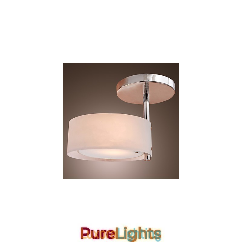 Designer Touch Decorative Modern Contemporary Mini Style Chrome Metal Chandelier Flush Mount Garage