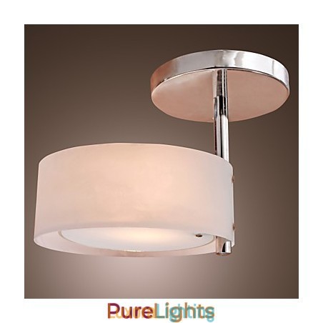 Designer Touch Decorative Modern Contemporary Mini Style Chrome Metal Chandelier Flush Mount Garage