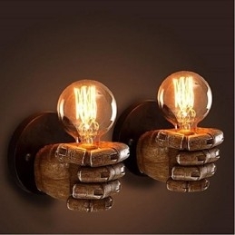 Designer Touch Decorative Rustic Lodge Painting Feature for Ambient Light Wall Sconces Wall Light