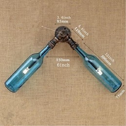 Designer Touch Decorative Retro American Village Creative Industry Wind Water Bottle Wall Lamp Wall Light Blue