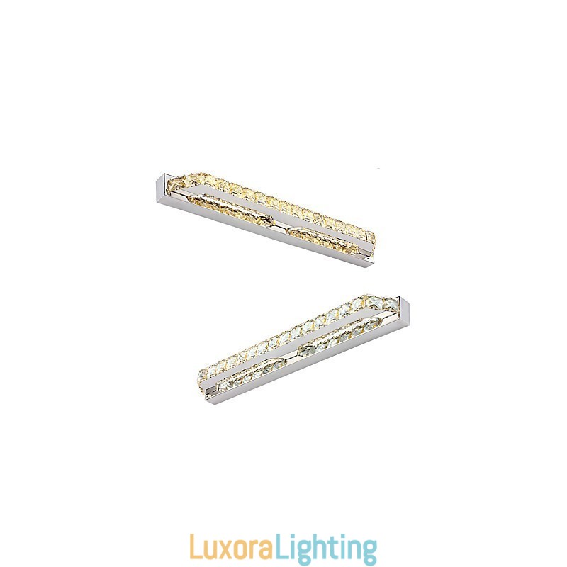 Designer Touch Decorative Long High Quality Mirror Lamp Bathroom Lights Metal and Crystal Wall Light