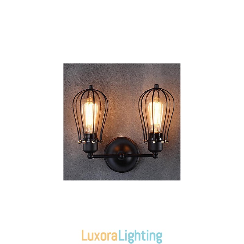 Designer Touch Decorative Retro Grapefruit American Village Iron Antique Restaurant Corridor Aisle Wall Lamp Wall Light