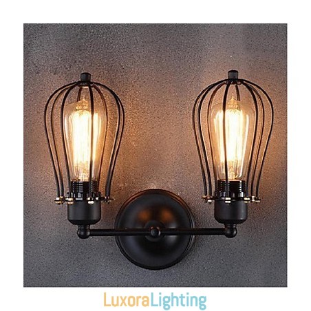 Designer Touch Decorative Retro Grapefruit American Village Iron Antique Restaurant Corridor Aisle Wall Lamp Wall Light