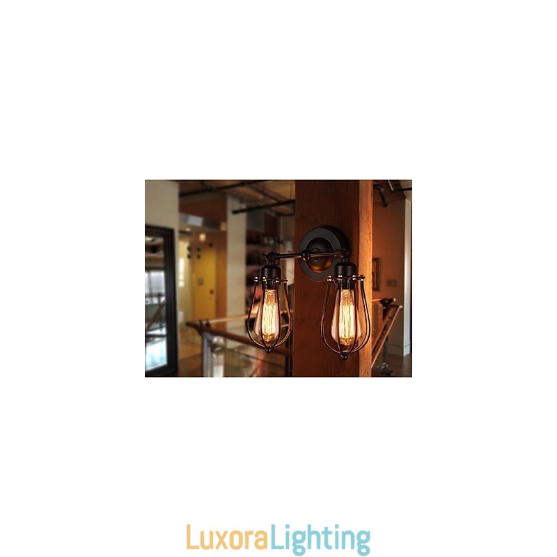 Designer Touch Decorative Retro Grapefruit American Village Iron Antique Restaurant Corridor Aisle Wall Lamp Wall Light