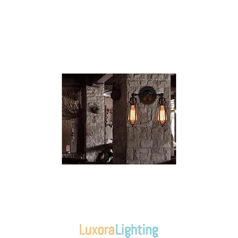 Designer Touch Decorative Retro Grapefruit American Village Iron Antique Restaurant Corridor Aisle Wall Lamp Wall Light