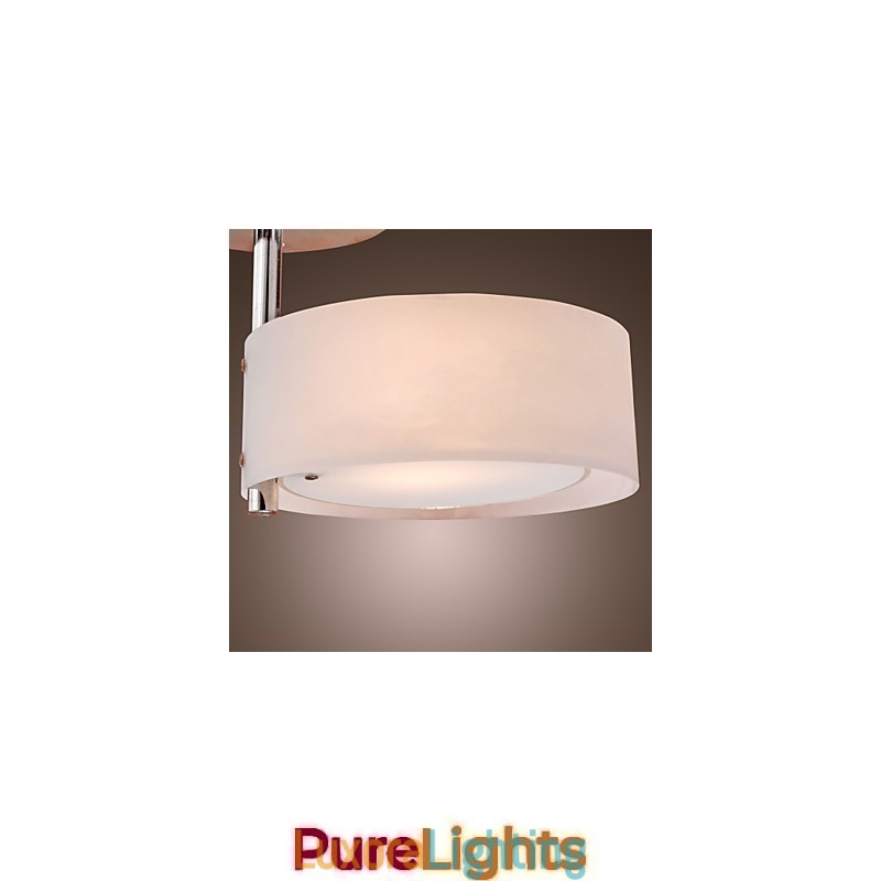 Designer Touch Decorative Modern Contemporary Mini Style Chrome Metal Chandelier Flush Mount Garage