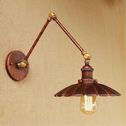 Designer Touch Decorative Long arm Half rust Retro Creative Nostalgic Retractable Folding Wall Sconces Wall Light