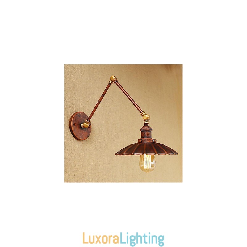 Designer Touch Decorative Long arm Half rust Retro Creative Nostalgic Retractable Folding Wall Sconces Wall Light