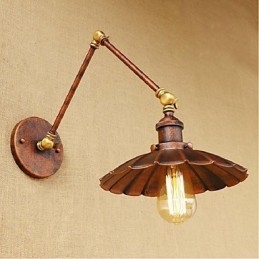 Designer Touch Decorative Long arm Half rust Retro Creative Nostalgic Retractable Folding Wall Sconces Wall Light