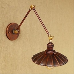 Designer Touch Decorative Long arm Half rust Retro Creative Nostalgic Retractable Folding Wall Sconces Wall Light