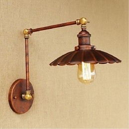Designer Touch Decorative Long arm Half rust Retro Creative Nostalgic Retractable Folding Wall Sconces Wall Light