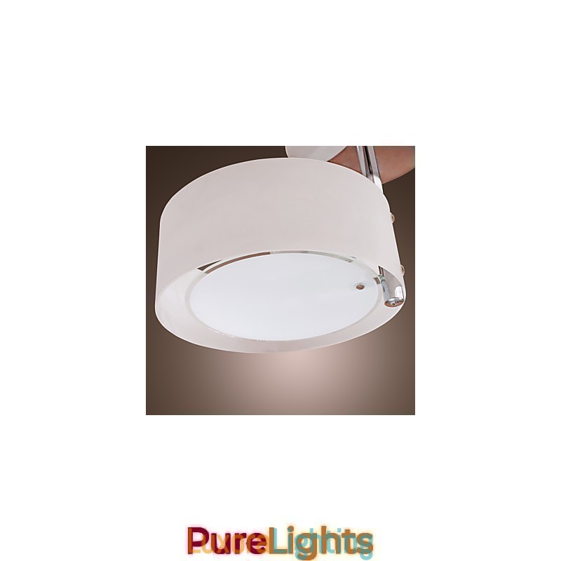 Designer Touch Decorative Modern Contemporary Mini Style Chrome Metal Chandelier Flush Mount Garage