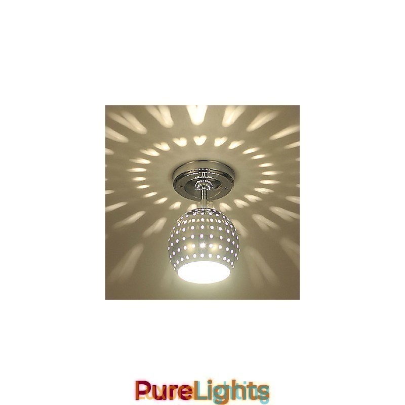 Designer Touch Decorative Modern Contemporary Mini Style Electroplated Metal Flush Mount