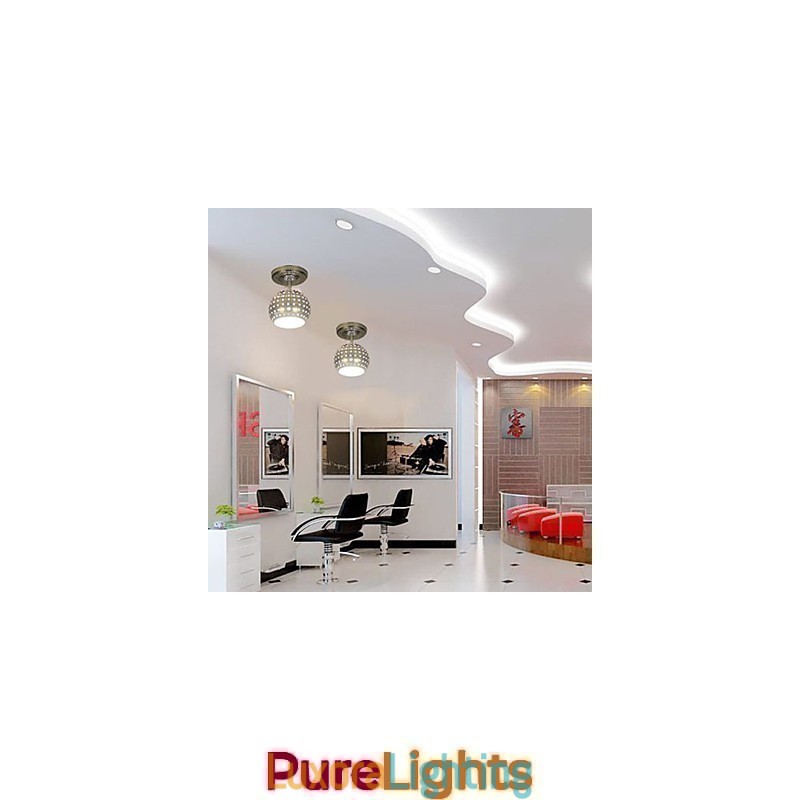 Designer Touch Decorative Modern Contemporary Mini Style Electroplated Metal Flush Mount