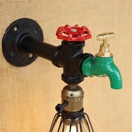 Designer Touch Decorative Country Retro Painting Feature for Mini Style Ambient Light Wall Sconces Wall Light